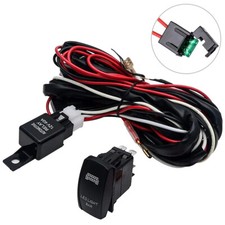 12V 40A LED Work Light Bar Fog Lamp Wiring Kit Harness Loom Switch Relay Kit