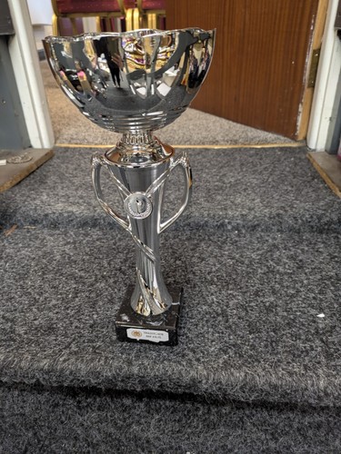 Silver trophy cup - silver, height