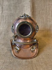 Vintage Copper Brass Divers Helmet 7" Model Ornament Deep Sea Diver TV Film Prop