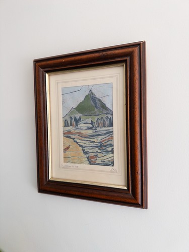 Vintage framed textile - vintage, art