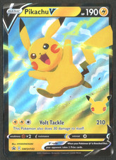 Pokemon TCG: Pikachu V SWSH143 Celebrations Premium Figure Collection Promo