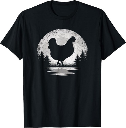 Retro moon chicken - moon, lover
