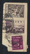 Lake Saimaa Wood cutter Good cancel on paper Finland 1930 SG#276ab