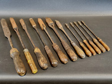 Antique Copper Soldering Irons with Wood Handles (lot of 12)