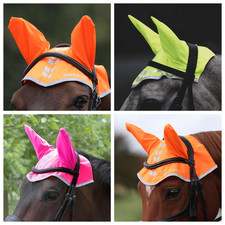 Shires EquiFlector Pony/Horse Fly Veil - Orange, Yellow or Orange