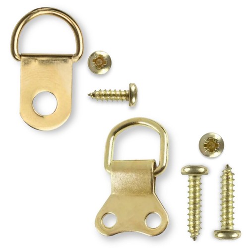 Picture framing brass rings - d,