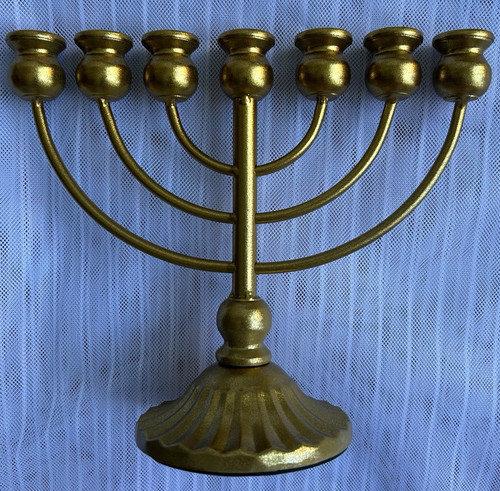 Gold metal branch - metal, 7-branch