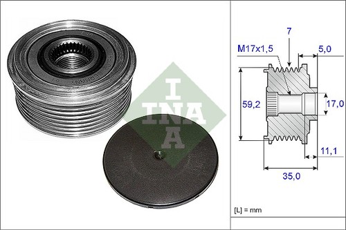 Alternator freewheel clutch - freewheel,