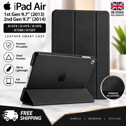 Leather smart case for ipad - case,