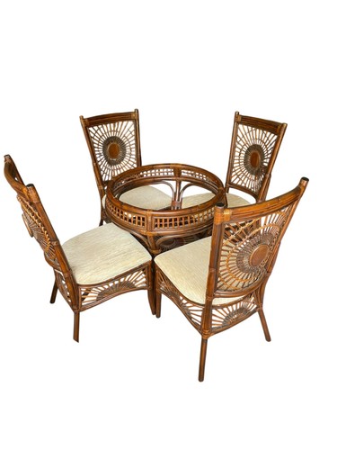 Bamboo rattan 5pc dinning - bamboo,