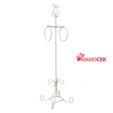 Towel holder ivory white metal - white,