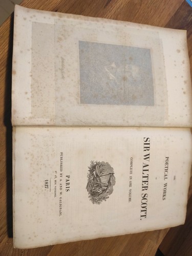 Rare 1827 scott poetical - rare, 1827,