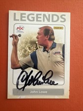 John Lowe Hand Signed Panini PDC Card Darts Autograph Legend