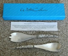 Haida Human, Frog & Raven Pewter Souvenir Spoon & Fork By Glen Rabena  (Boxed)