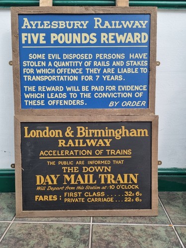 Vintage railway signs - vintage,