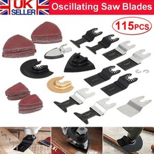 115Pcs Universal Oscillating Saw Blades Set Multi Tool Blades Wood Metal Cutter