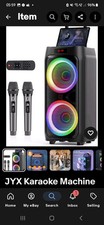 JYX Karaoke Machine with 2 Wireless Microphones for Adults, Big Bluetooth Party