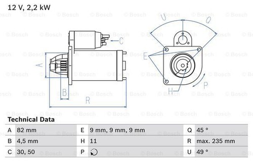 Rtg starter motor - motor, fits