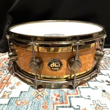 DW EDGE 14x6 Vintage Brass and Maple Snare Drum Used