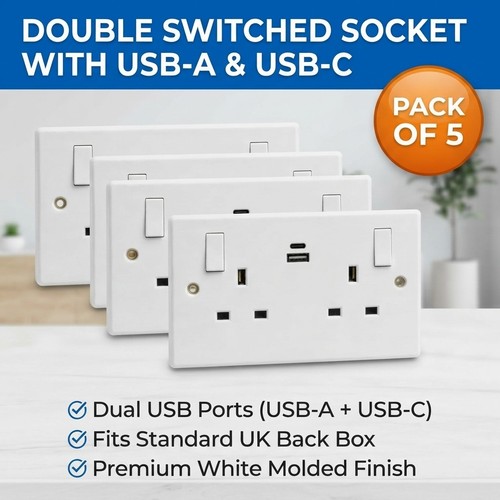 13a gang switched socket - 13a,