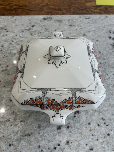 Crown ducal ware - orange, tree