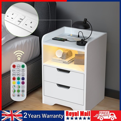 Bedside table nightstand usb - bedside,