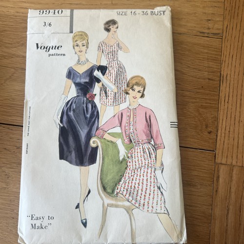 Vogue sewing pattern - 60’s,