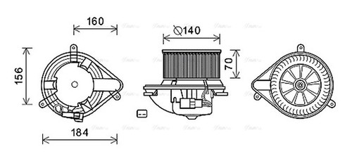 Ava cabin fan - blower, motor