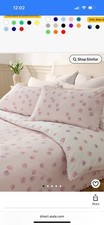 Stacey Solomon Seashell Frill Edge Cotton Duvet Set. Pink Purple. Single Pillow