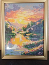Country side Sunset, River