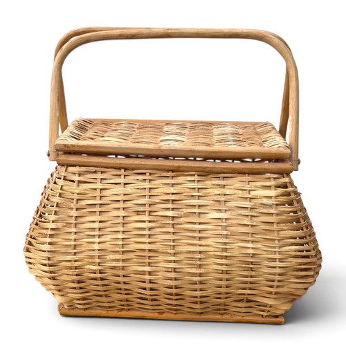 Vintage woven wicker basket - vintage,