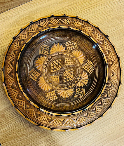 Hand carved wooden - wooden, wall