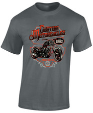 CUSTOM MOTORCYCLES 1903 MENS T SHIRT MOTORBIKE BIKER CHOPPER CLOTHING TOP
