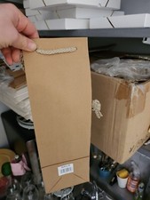 200 x craft Bottle Gift Bag With Twisted Handles Box 