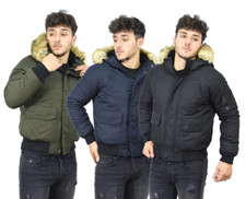 Mens Parka Jacket Bomber Fur