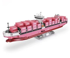 Pink Container Cargo Ship