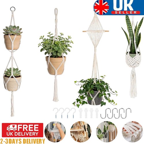 4pcs macrame plant hanger - 4pcs,