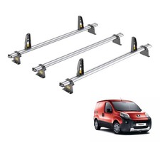 Peugeot Bipper Roof Rack x3 Aluminium Roof Bars Van Guard UltiBar+