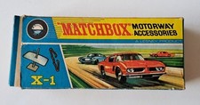MATCHBOX LESNEY VINTAGE X-1 MOTORWAY ACCESSORIES, EMPTY ORIGINAL BOX ONLY, GOOD