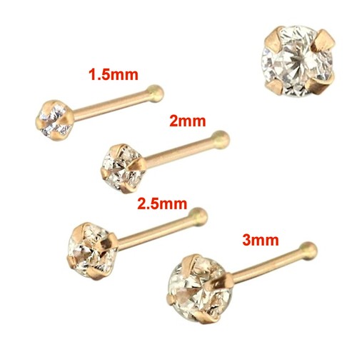 Nose stud bones - bones, 9k