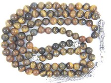 8mm x 99 TIGER EYE ISLAMIC TASBIH MASBAHA PRAYER BEADS QURAN TASBIH GIFT