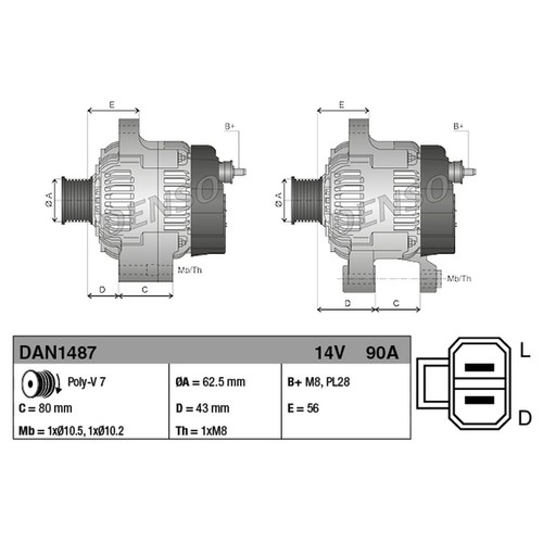 Alternator for isuzu - isuzu, d-max