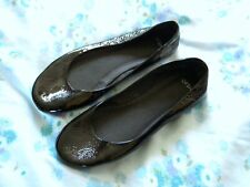 TopShop "Miller" Black Patent Leather Ballet Pumps 4 Ballerinas Shoes 37 Shiny