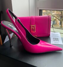 Bright Pink Versace Metal Heel