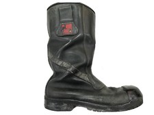 Tuffking Men's Firefighters Black SAFETY Boots Home Office VERY USED 