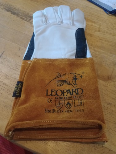 Leopard welding gloves heat - leopard,