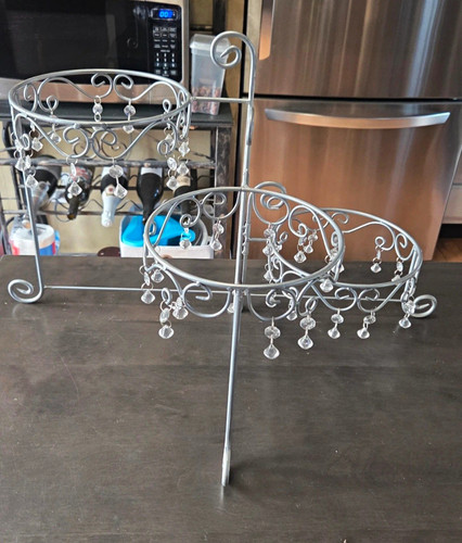 Adjustable tier silver metal - 3-tier,