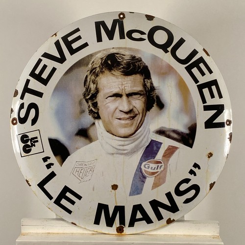 Steve mcqueen enamel sign - -,