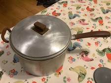 Vintage large  aluminium Swan saucepan pan pot 10 pint  (9inch)