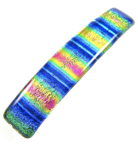 Dichroic glass hair barrette - hair,